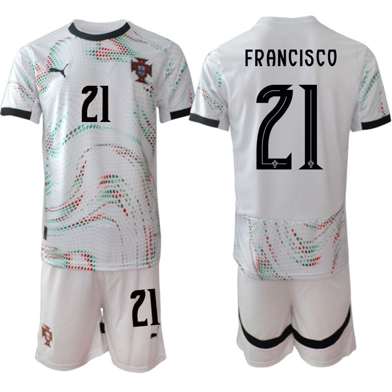 Men 2025-2026 Season Portugal away White #21 Soccer Jersey
